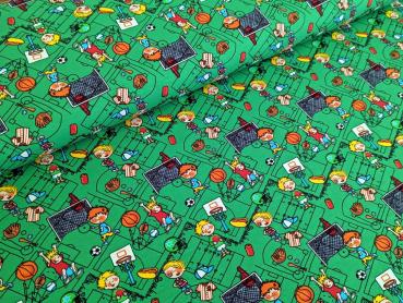 Baumwolljersey Kinder Spielen Sport Fußball Baseball Grün